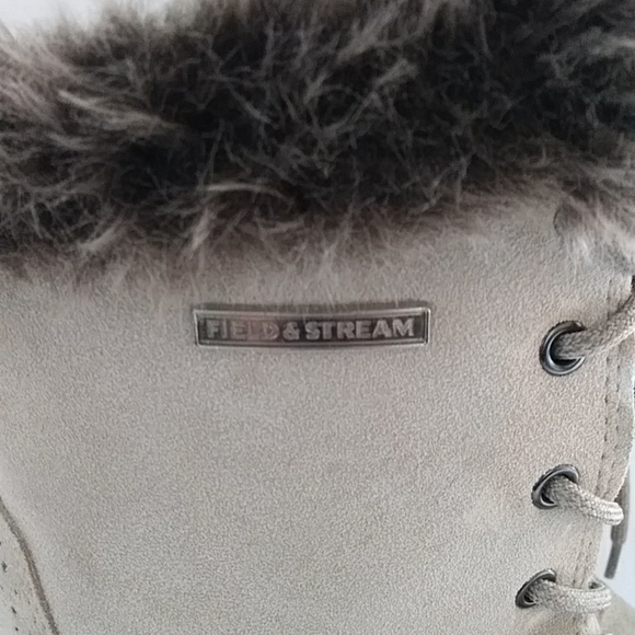 Field & Stream PAC Suede Faux Fur Winter Boots 8 Ivory - Picture 4 of 16